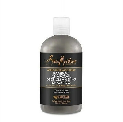 African Black Soap Shampoo - deep cleansing bamboo charcoal